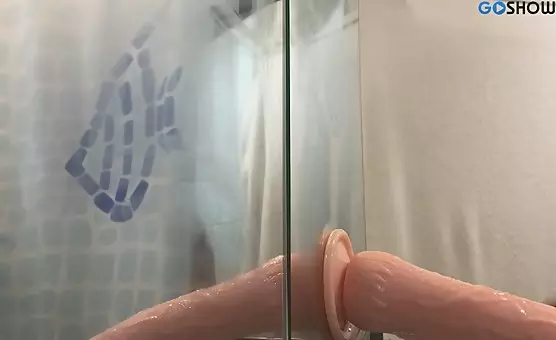 Under the Shower Dildo Oral Pleasure
